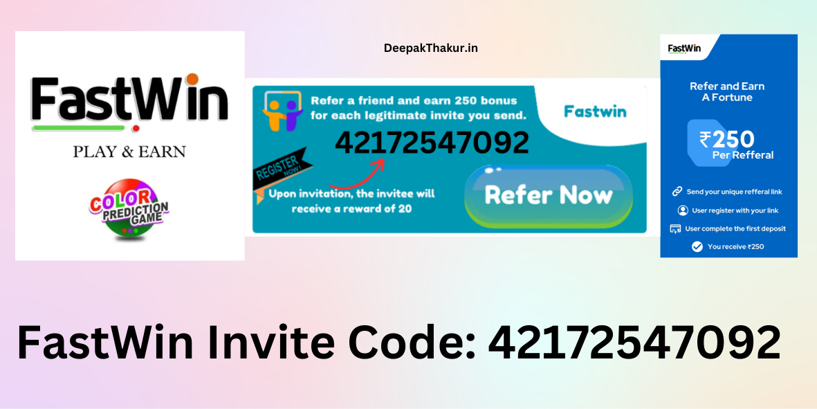 FastWin App Invite Referral Code